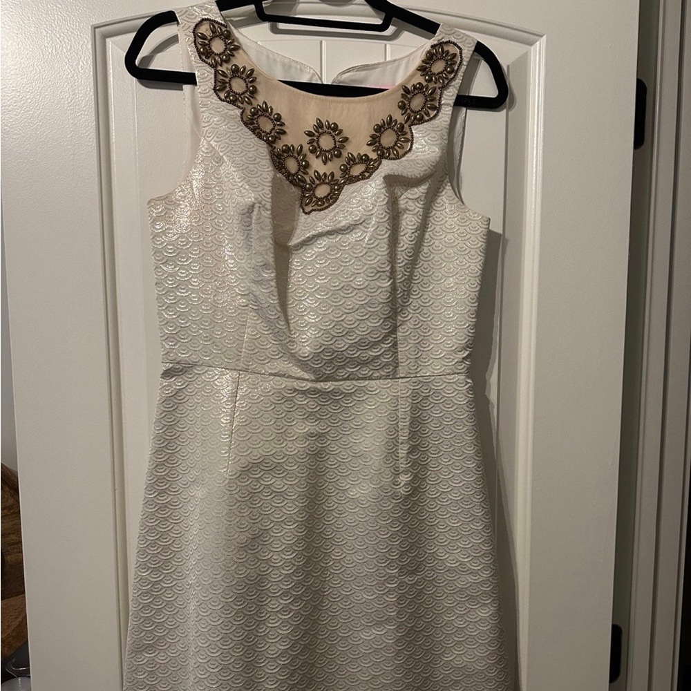 Women's Lilly Pulitzer Wythe Dress Embellished Jacquard Sleeveless Size 6